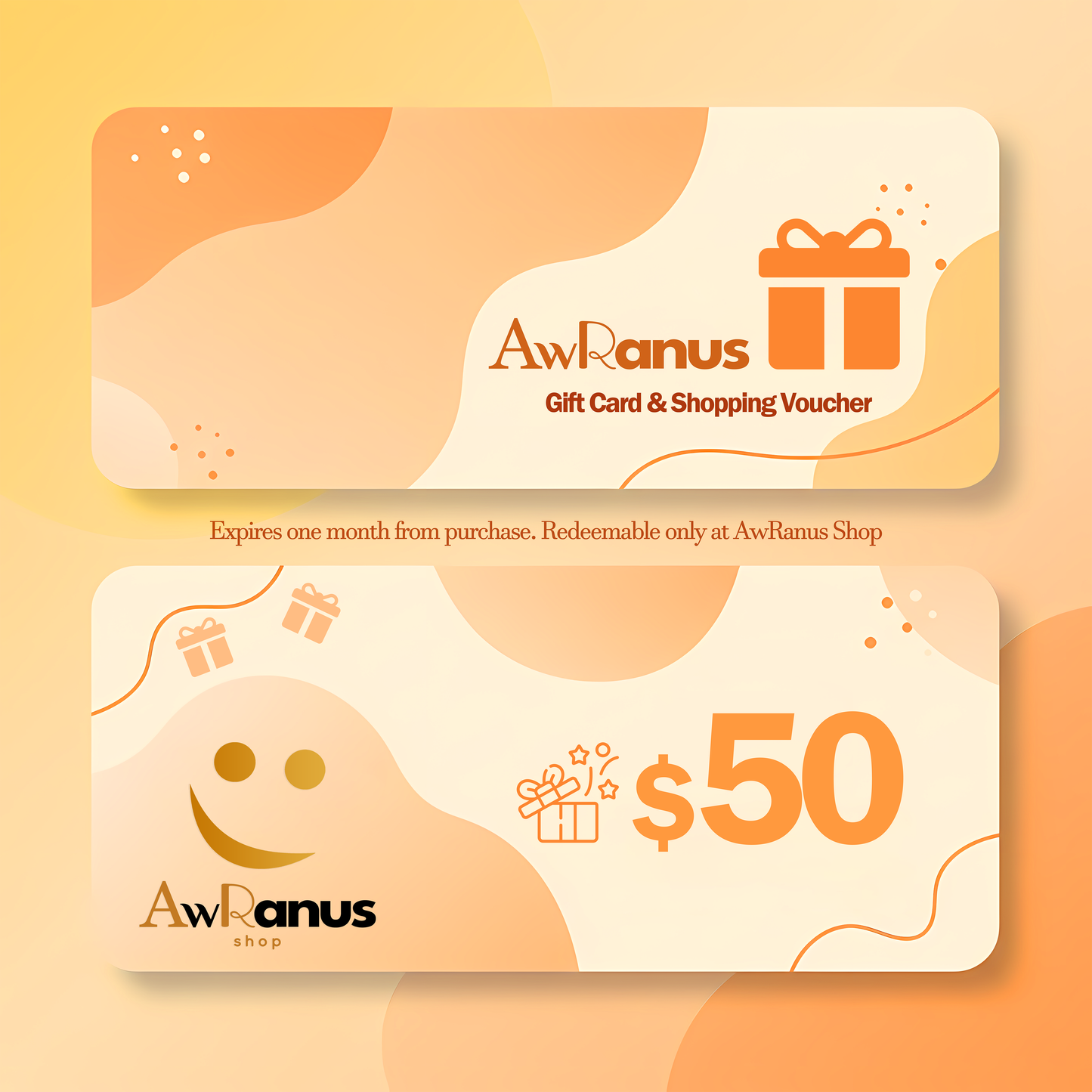$50 Gift Card & Shopping Voucher