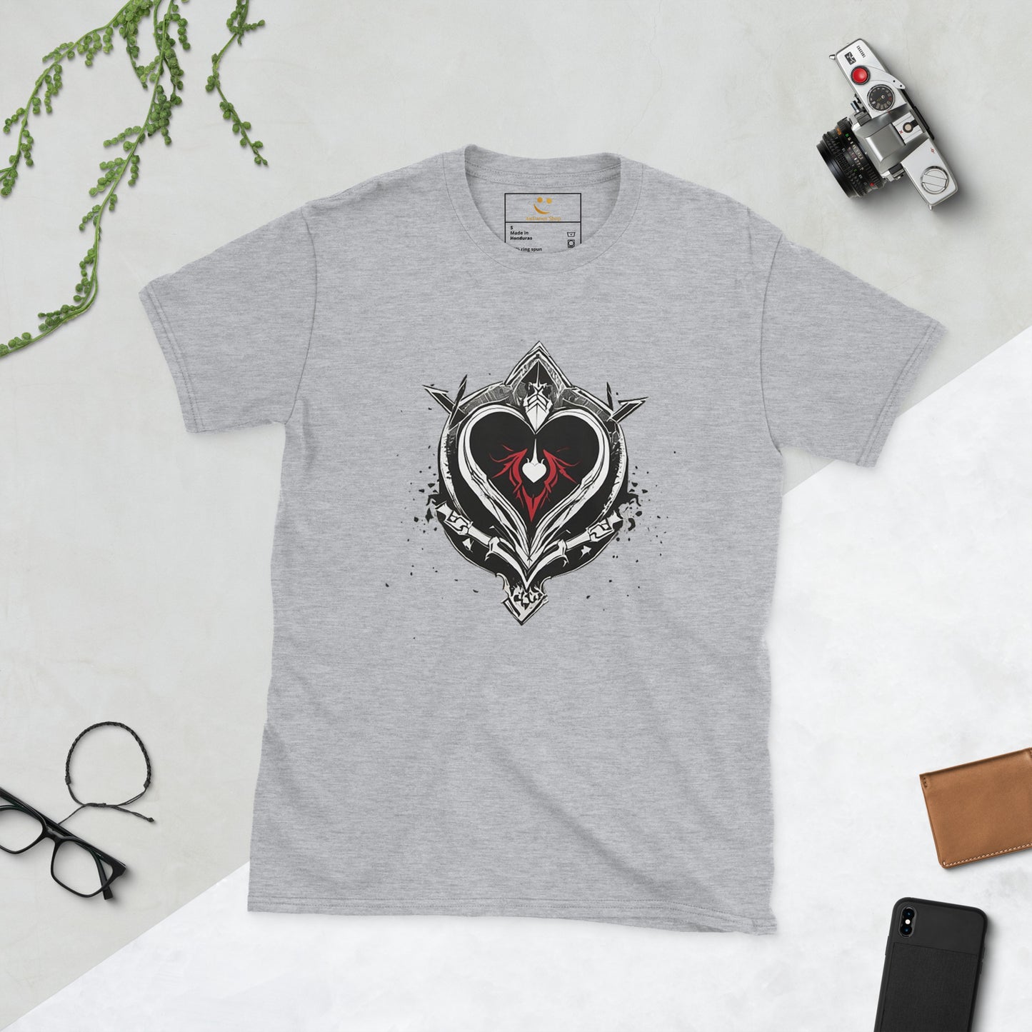 Unisex | Black Heart Candle Short-Sleeve T-Shirt