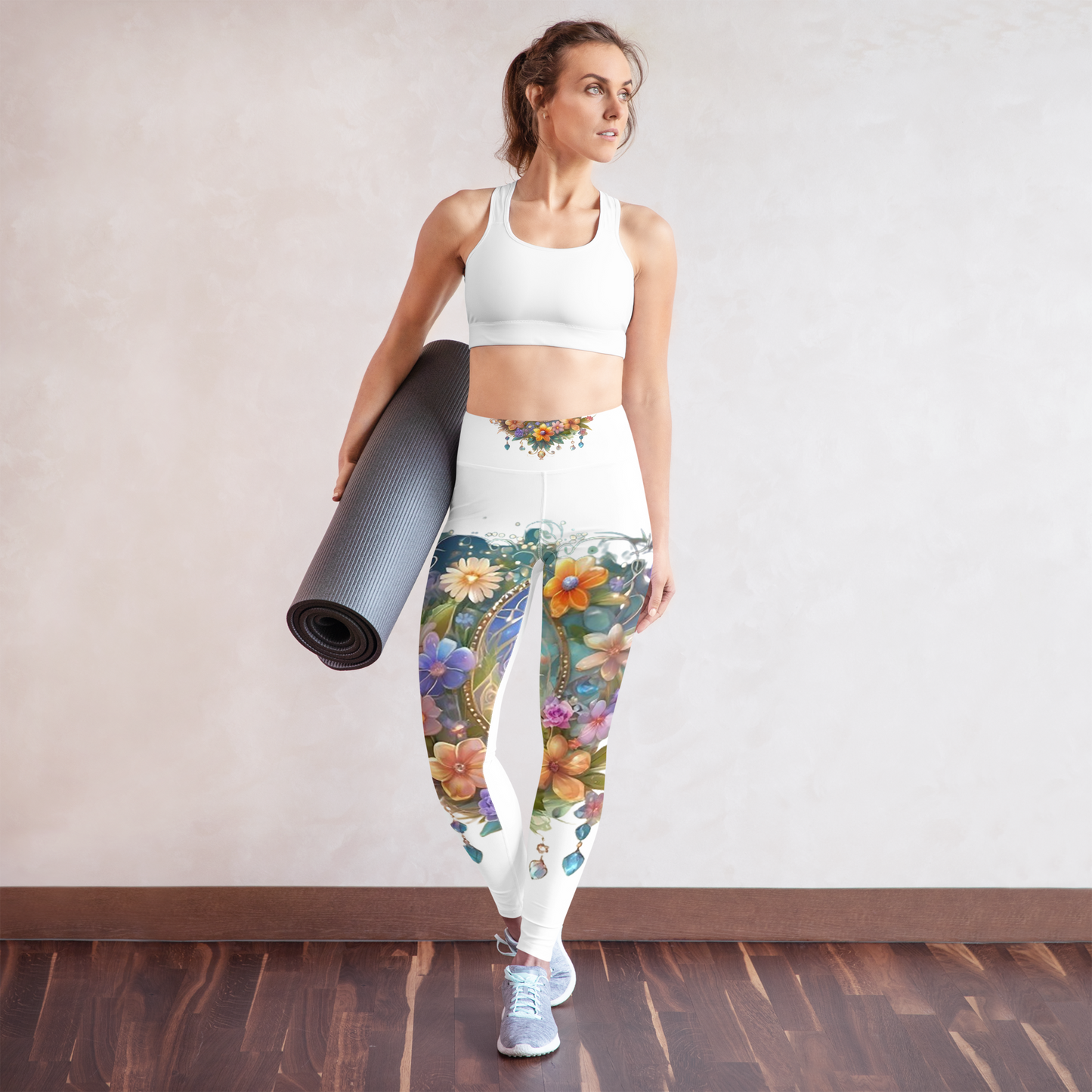 Super soft stretchy Yoga Leggings Roses gate