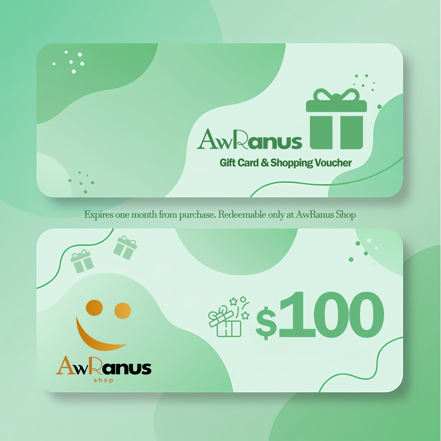 $100 Gift Card & Shopping Voucher
