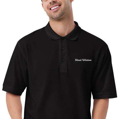 Silent Wisdom - Embroidered Men's Premium Polo Shirt