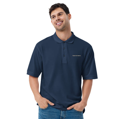 Less Is More - Embroidered Men's Premium Polo Shirt