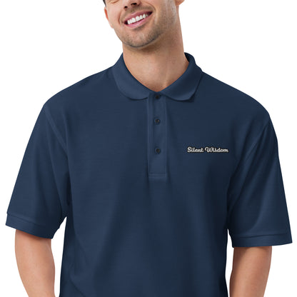Silent Wisdom - Embroidered Men's Premium Polo Shirt