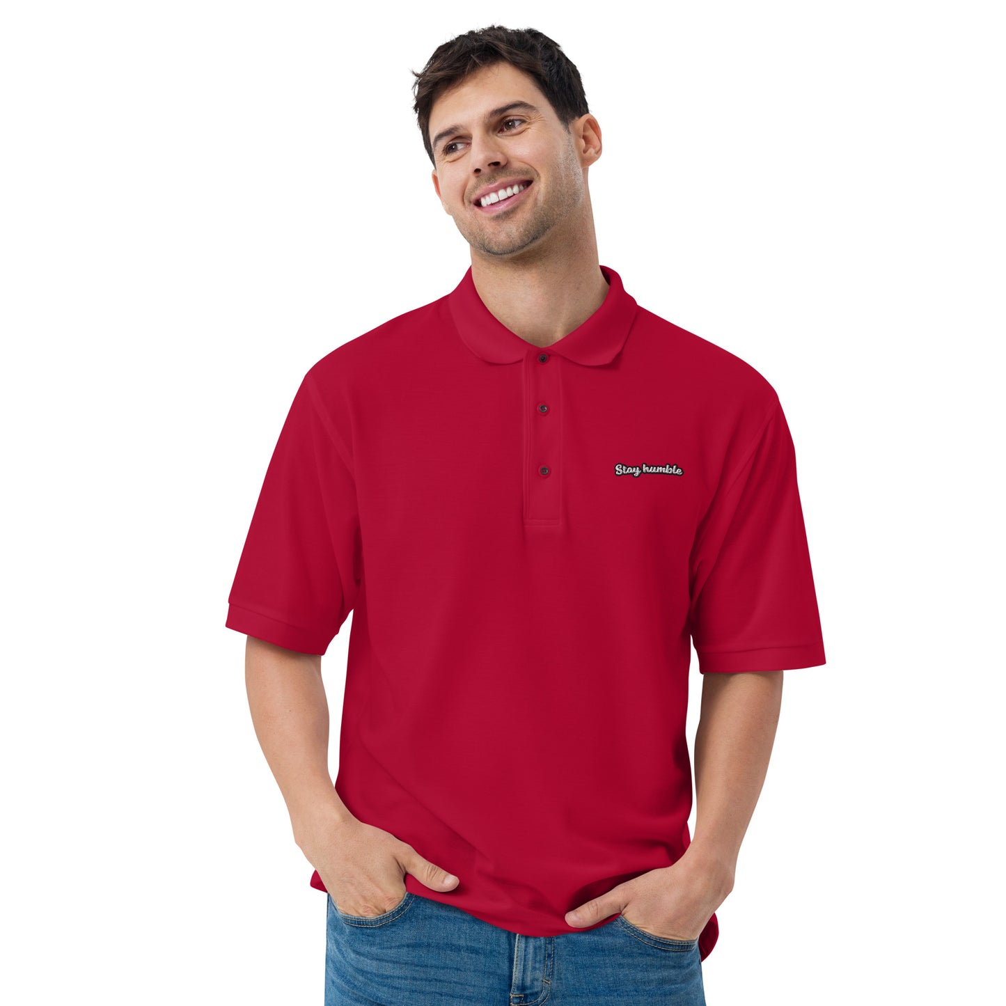 Stay Sumble - Embroidered Men's Premium Polo Shirt