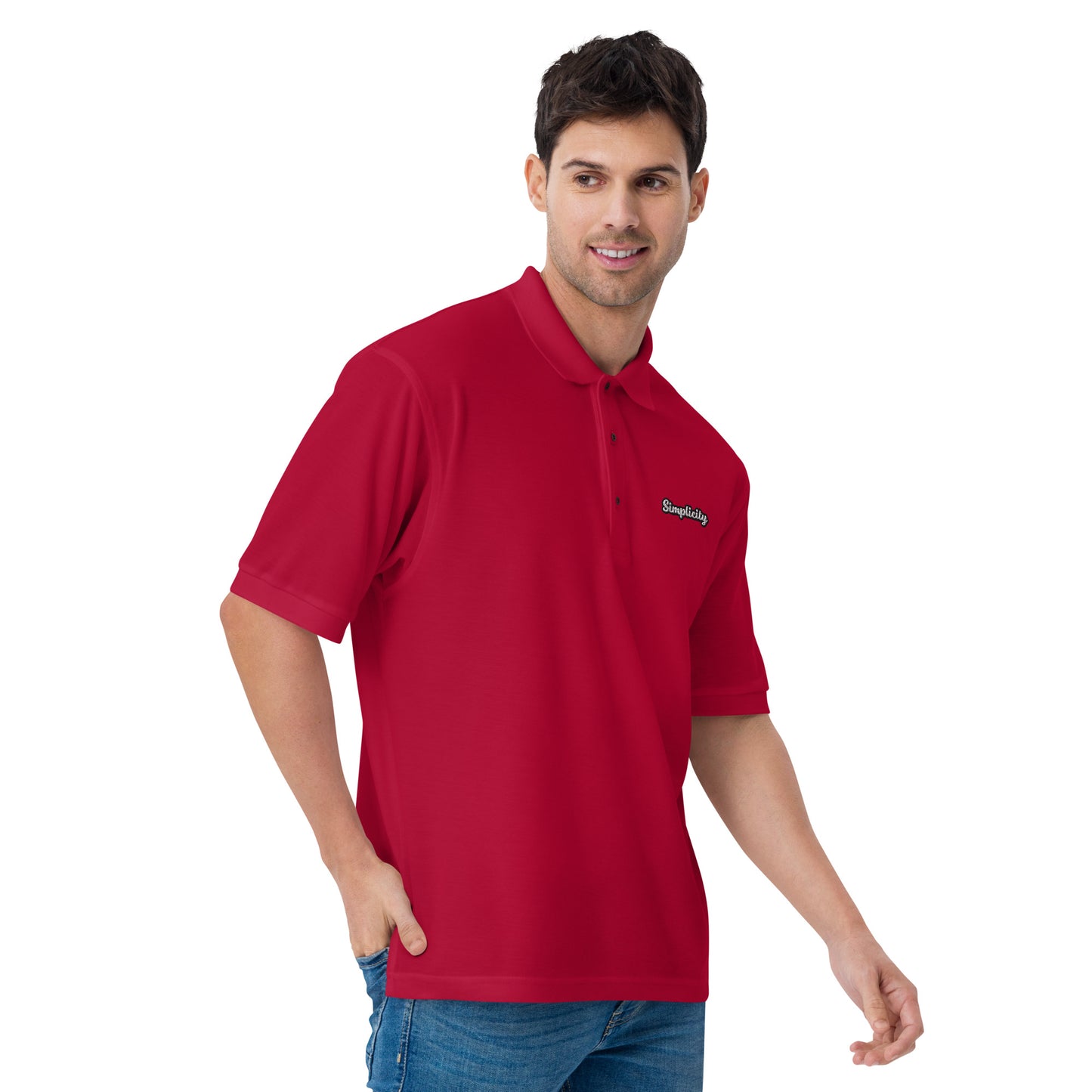 Simplicity - Embroidered Men's Premium Polo Shirt