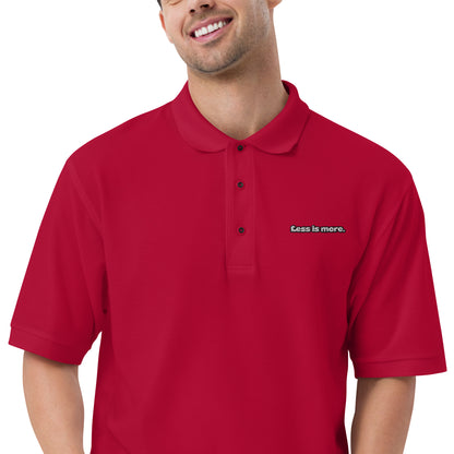 Less Is More - Embroidered Men's Premium Polo Shirt