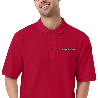 Silent Wisdom - Embroidered Men's Premium Polo Shirt