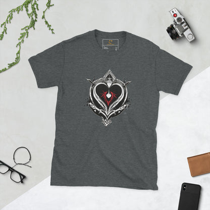 Unisex | Black Heart Candle Short-Sleeve T-Shirt
