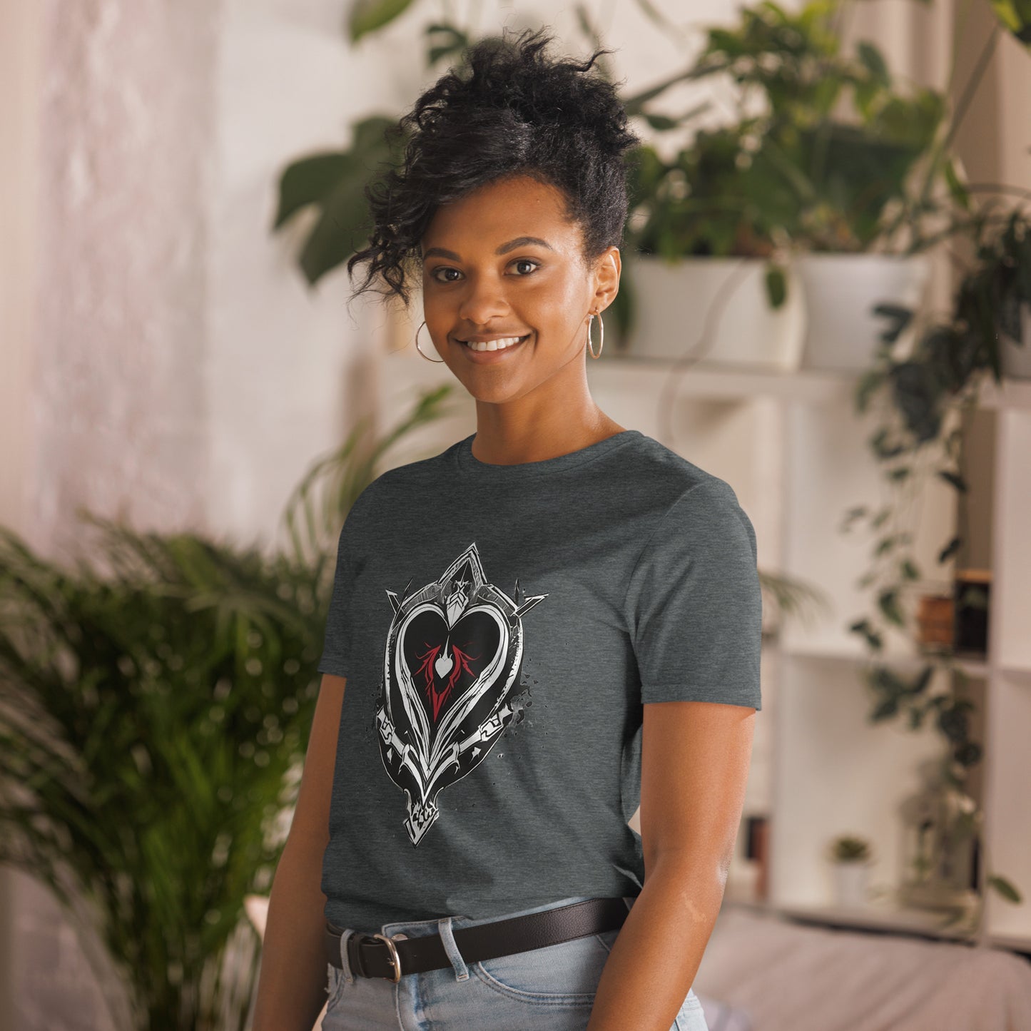 Unisex | Black Heart Candle Short-Sleeve T-Shirt