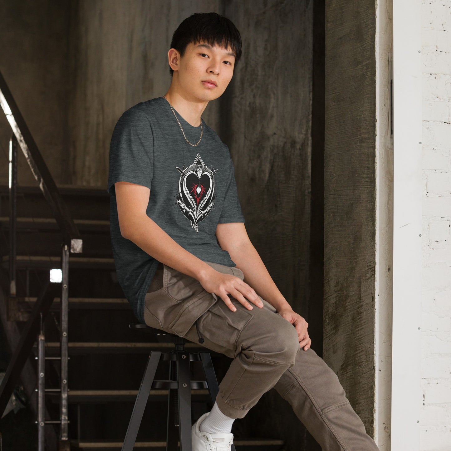 Unisex | Black Heart Candle Short-Sleeve T-Shirt