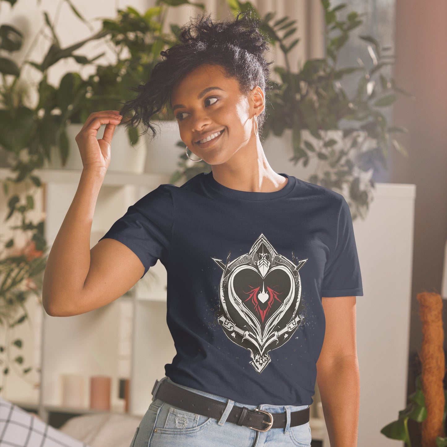 Unisex | Black Heart Candle Short-Sleeve T-Shirt