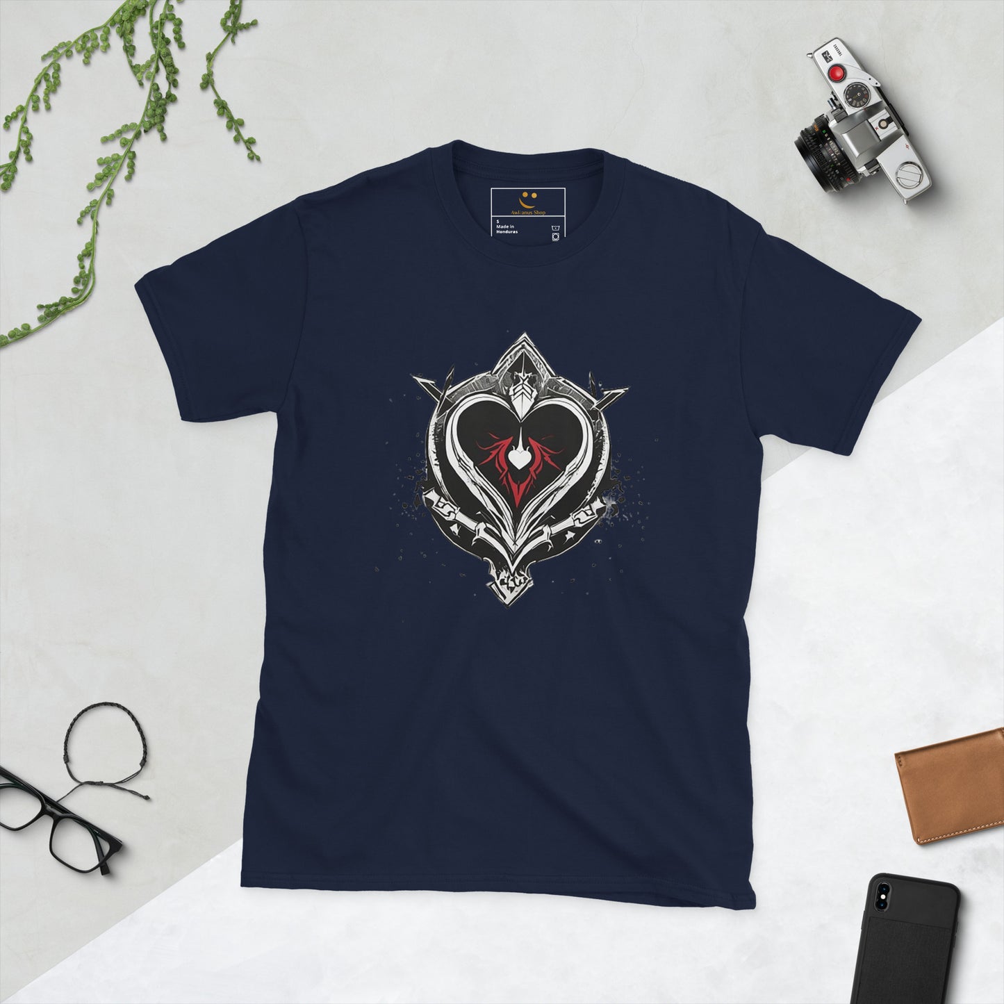 Unisex | Black Heart Candle Short-Sleeve T-Shirt