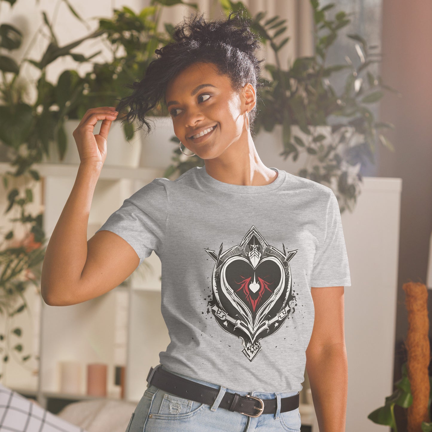 Unisex | Black Heart Candle Short-Sleeve T-Shirt