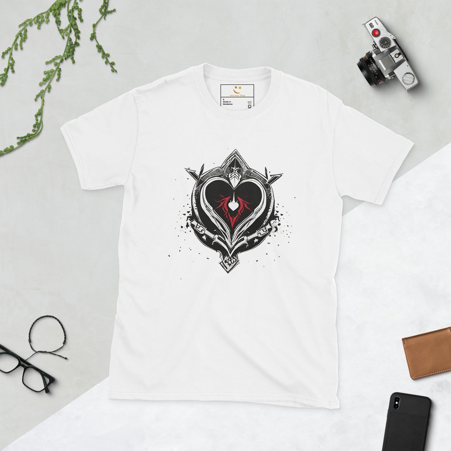 Unisex | Black Heart Candle Short-Sleeve T-Shirt