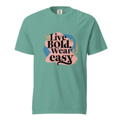 Unisex garment-dyed heavyweight t-shirt | Live Bold Wear Easy