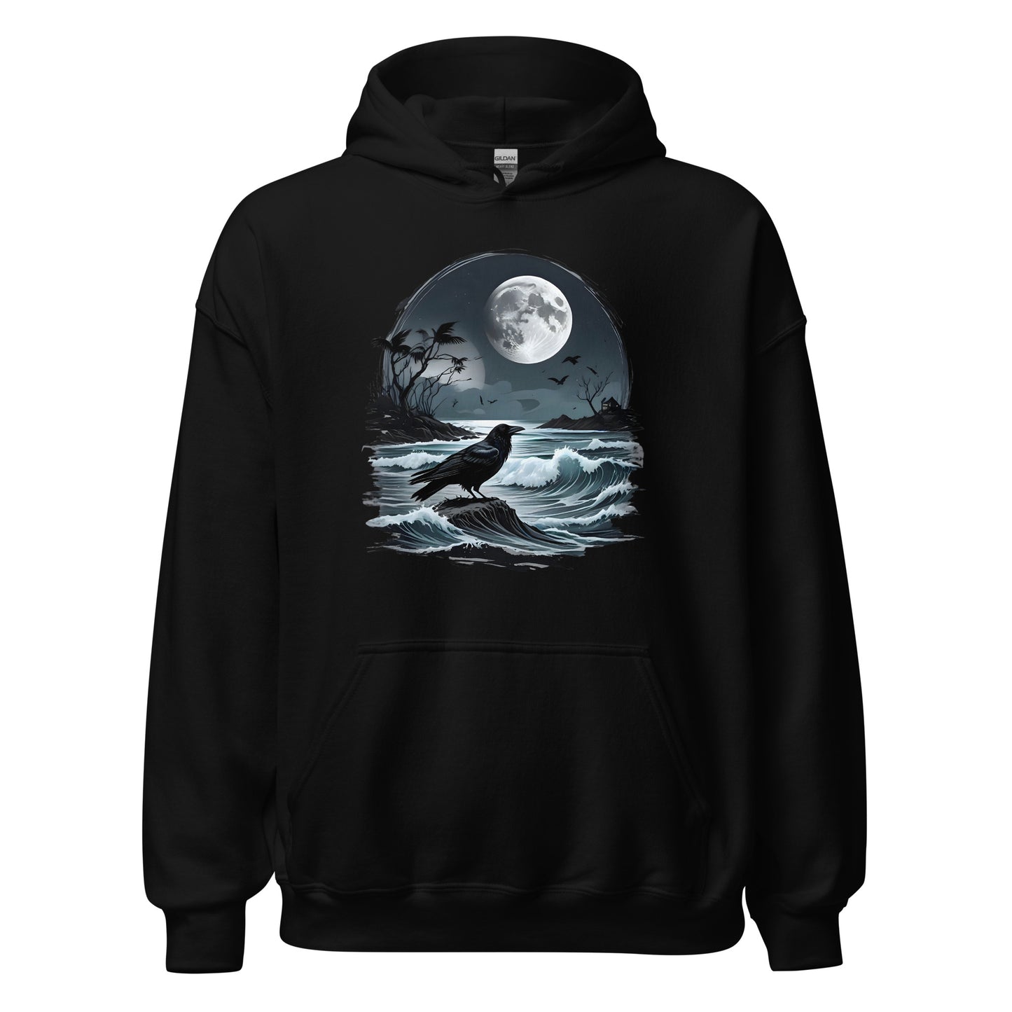 Unisex | Moon, Crow, Beach - Stylish Hoodie