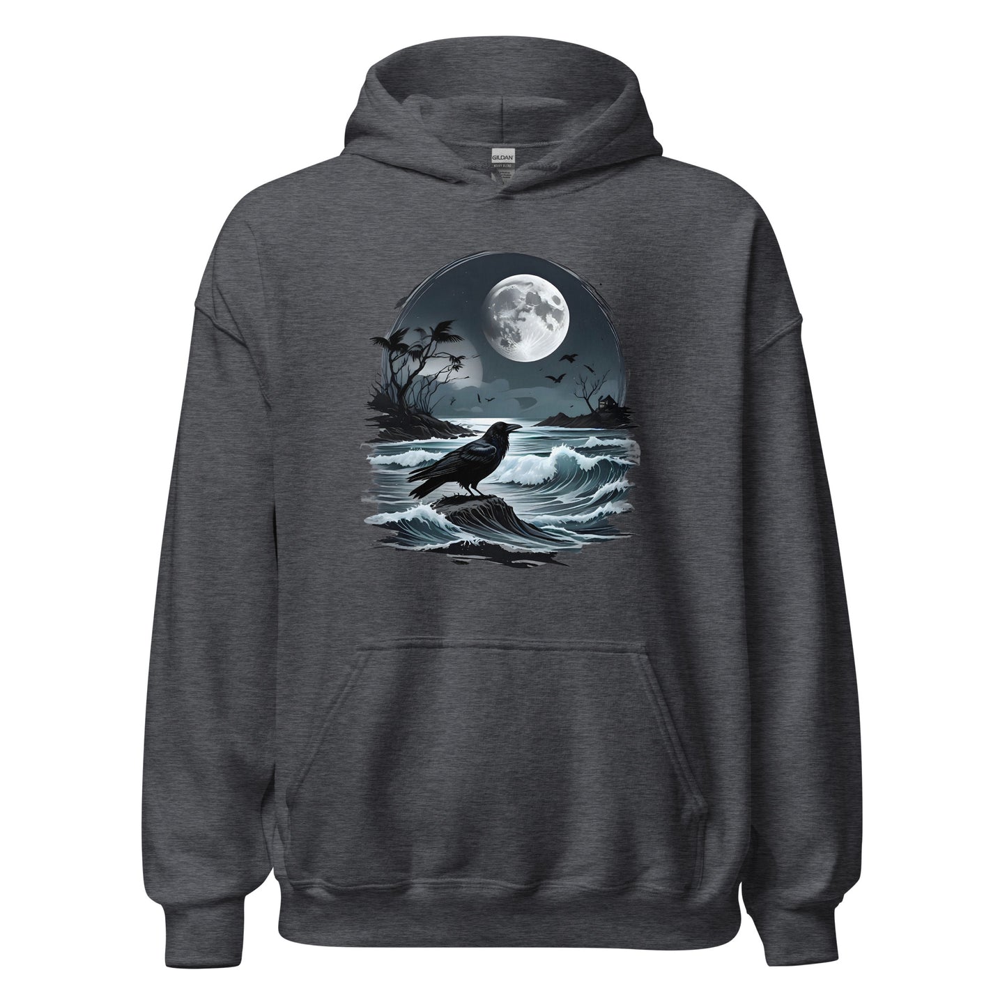 Unisex | Moon, Crow, Beach - Stylish Hoodie