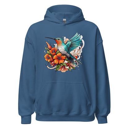 Unisex | Flying Bird With Flowers Hoodie