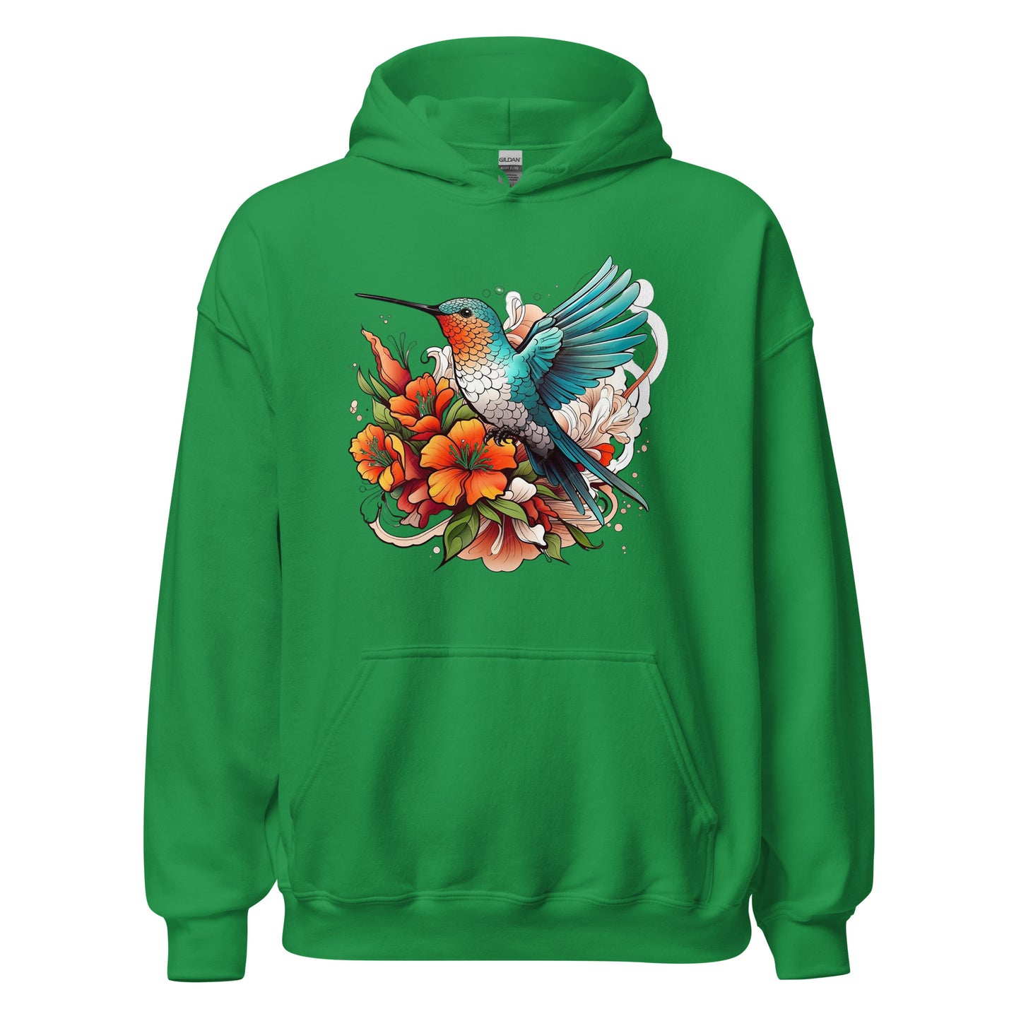 Unisex | Flying Bird With Flowers Hoodie
