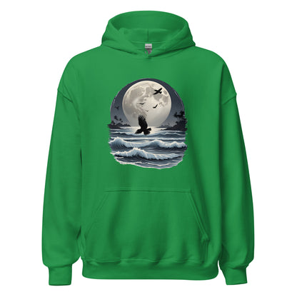 Unisex | Moonlight, Crow, Beach - Hoodie