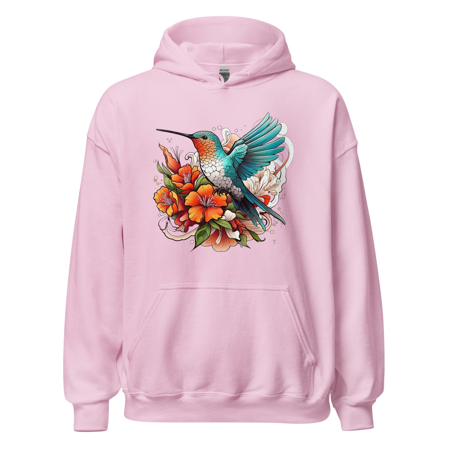 Unisex | Flying Bird With Flowers Hoodie