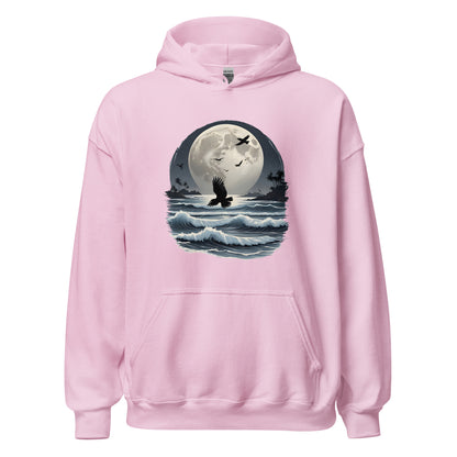 Unisex | Moonlight, Crow, Beach - Hoodie