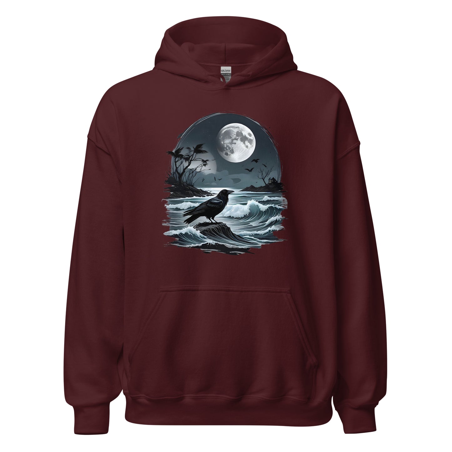 Unisex | Moon, Crow, Beach - Stylish Hoodie