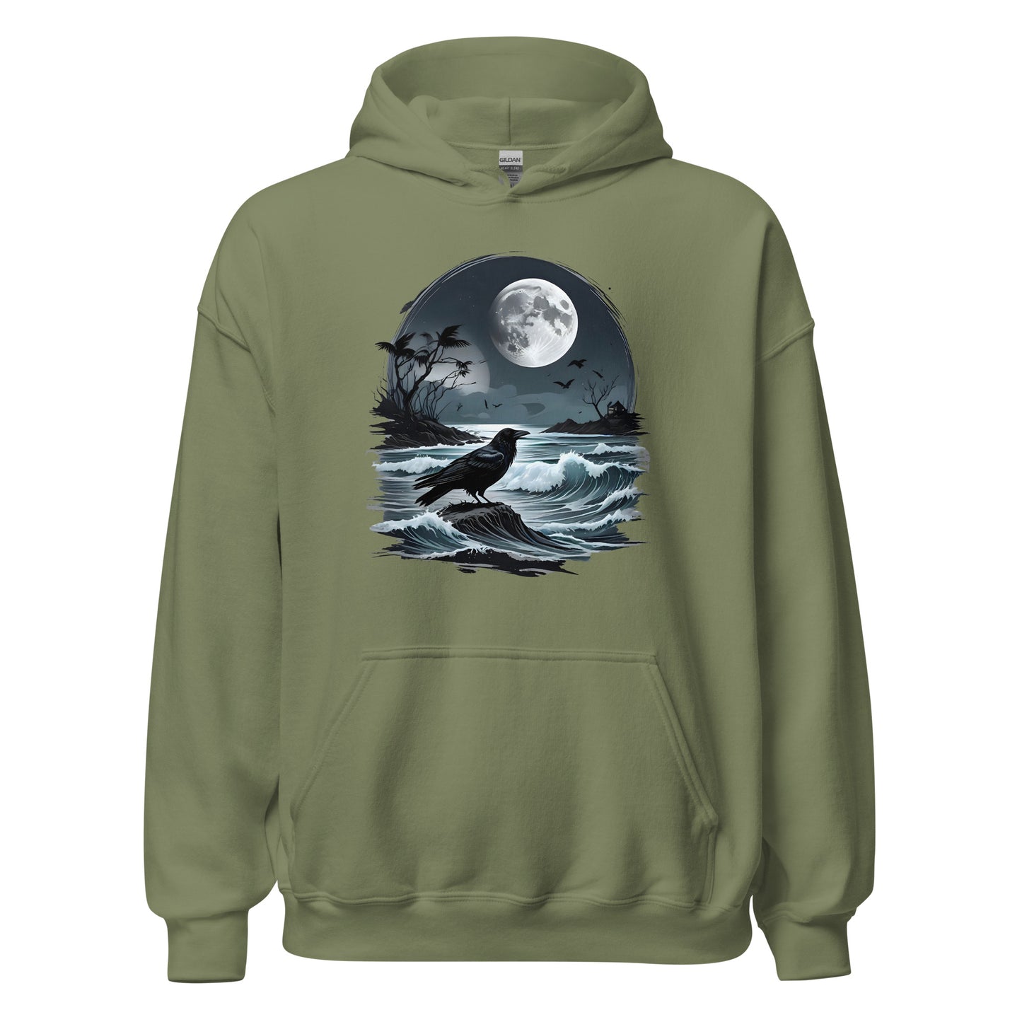 Unisex | Moon, Crow, Beach - Stylish Hoodie