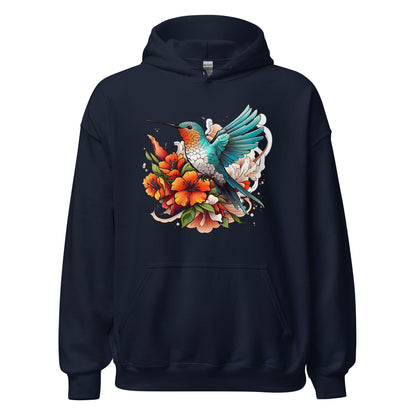 Unisex | Flying Bird With Flowers Hoodie