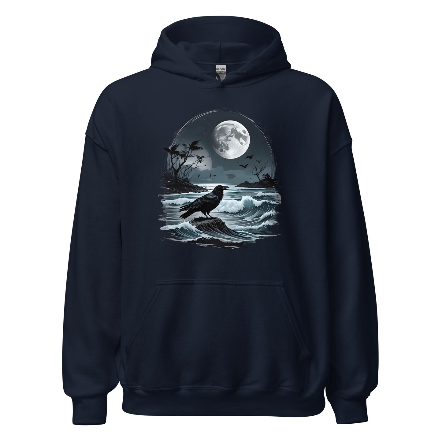 Unisex | Moon, Crow, Beach - Stylish Hoodie