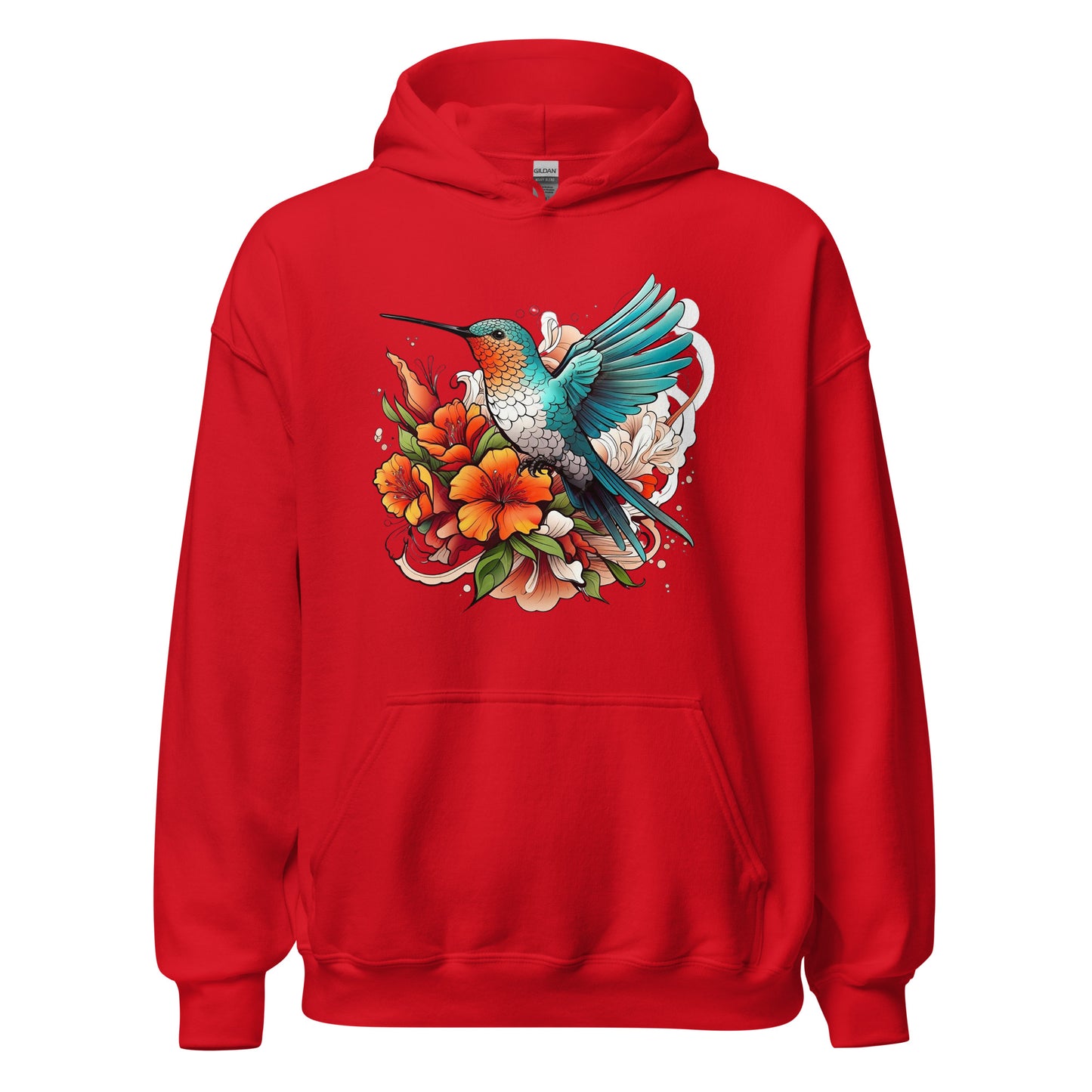 Unisex | Flying Bird With Flowers Hoodie