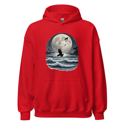 Unisex | Moonlight, Crow, Beach - Hoodie