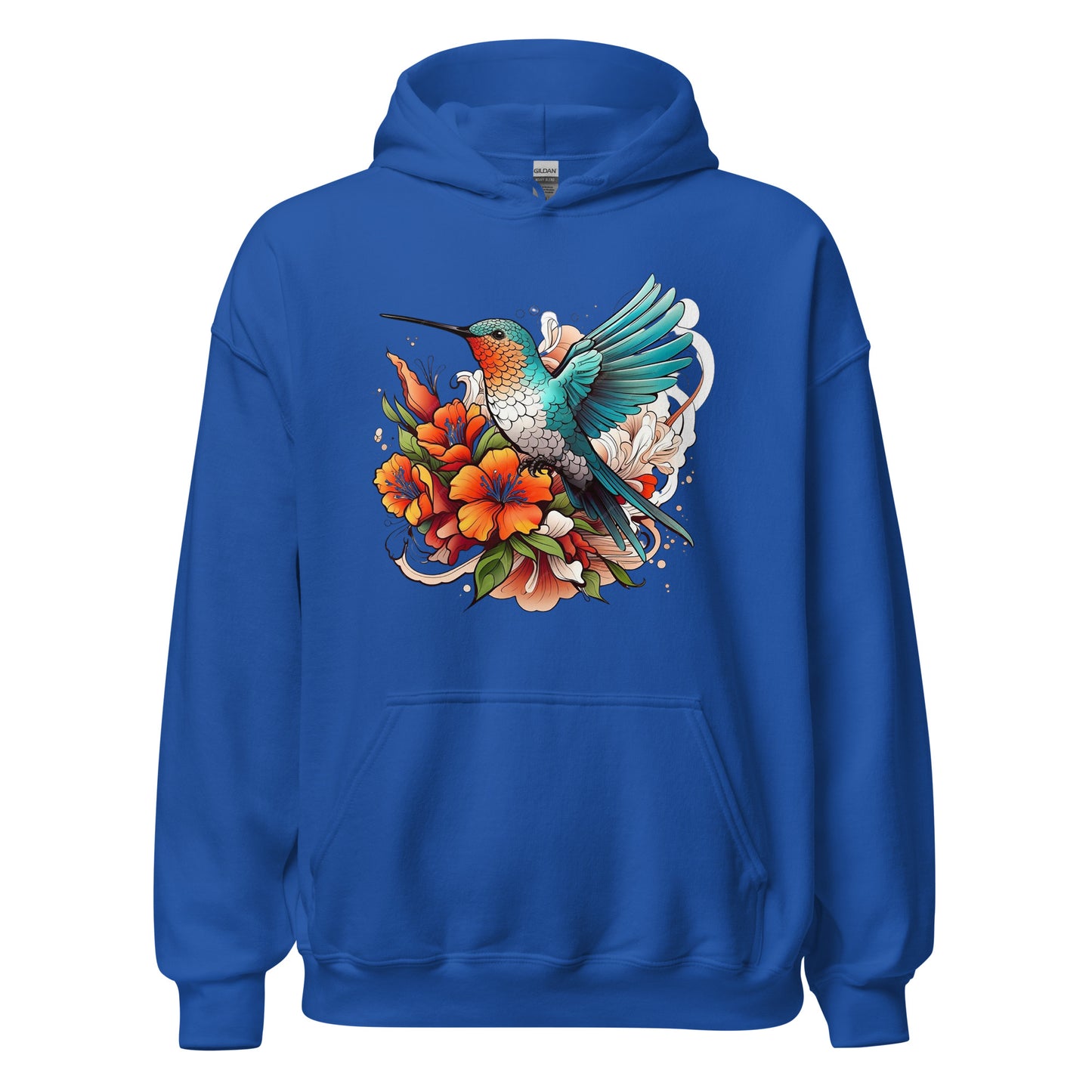Unisex | Flying Bird With Flowers Hoodie