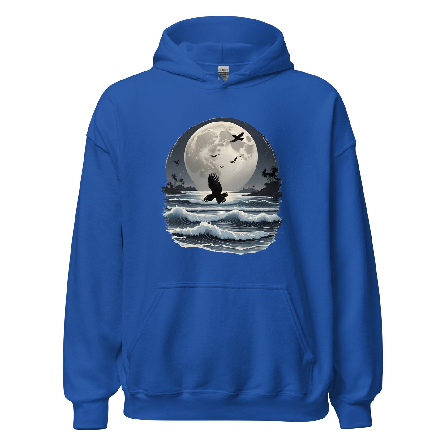 Unisex | Moonlight, Crow, Beach - Hoodie