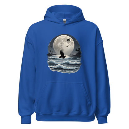 Unisex | Moonlight, Crow, Beach - Hoodie