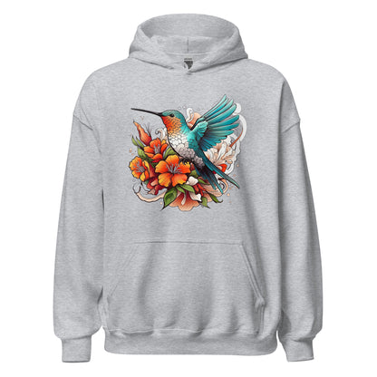 Unisex | Flying Bird With Flowers Hoodie