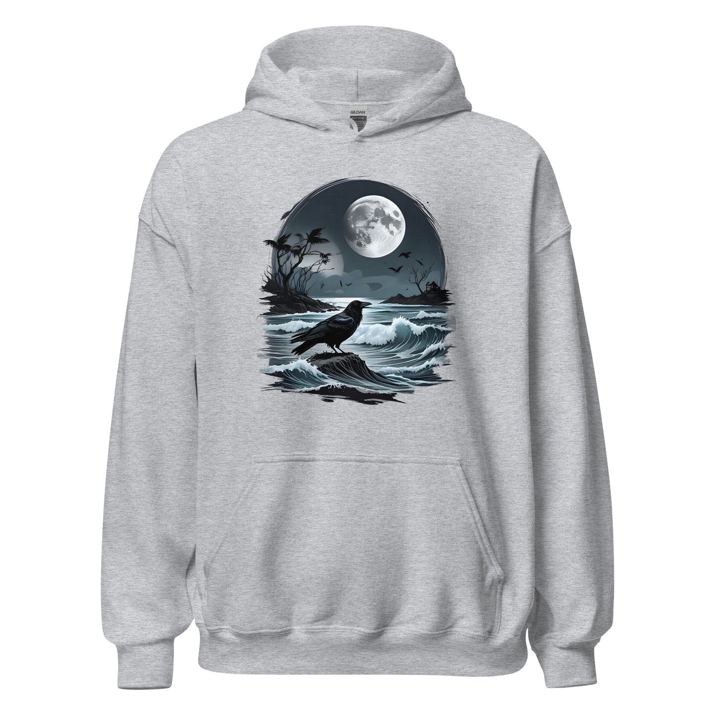 Unisex | Moon, Crow, Beach - Stylish Hoodie