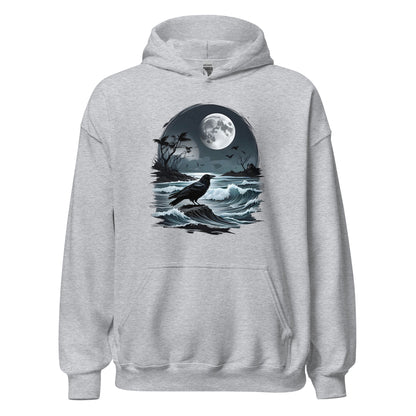 Unisex | Moon, Crow, Beach - Stylish Hoodie