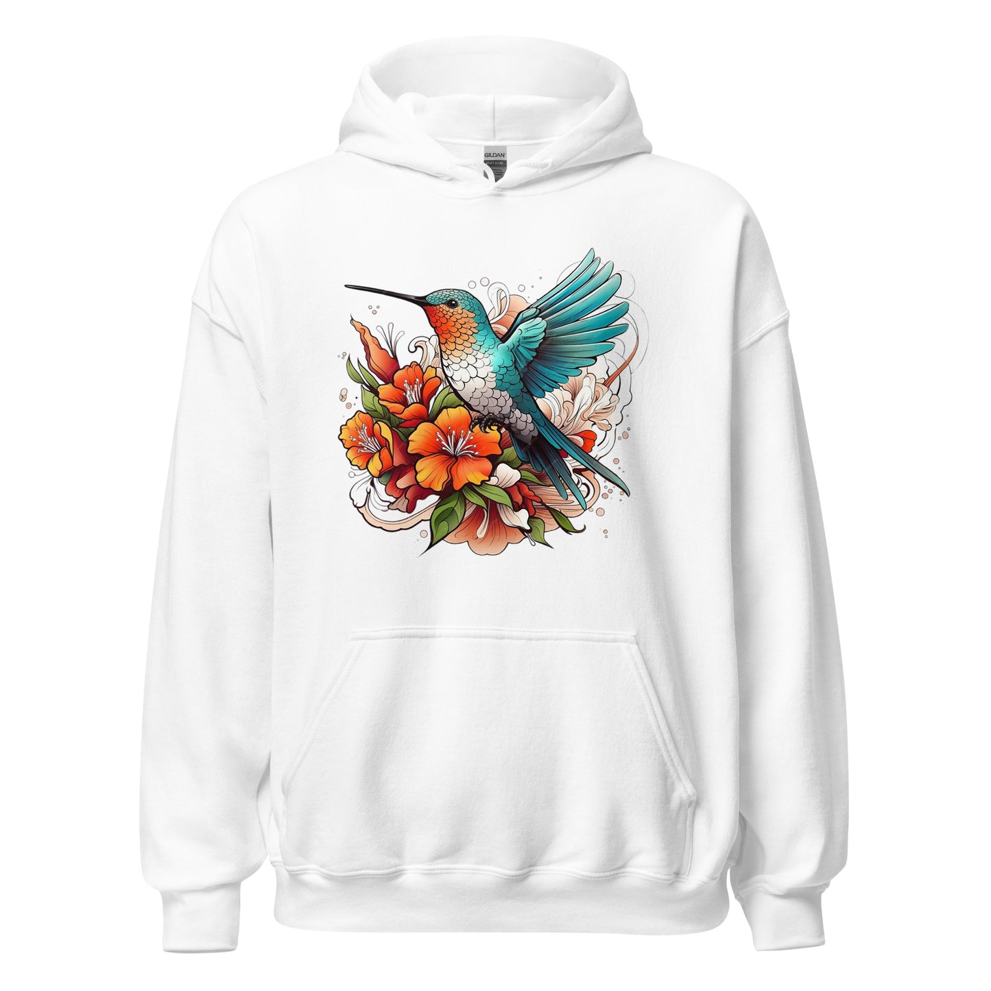 Unisex | Flying Bird With Flowers Hoodie