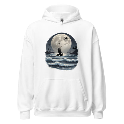 Unisex | Moonlight, Crow, Beach - Hoodie