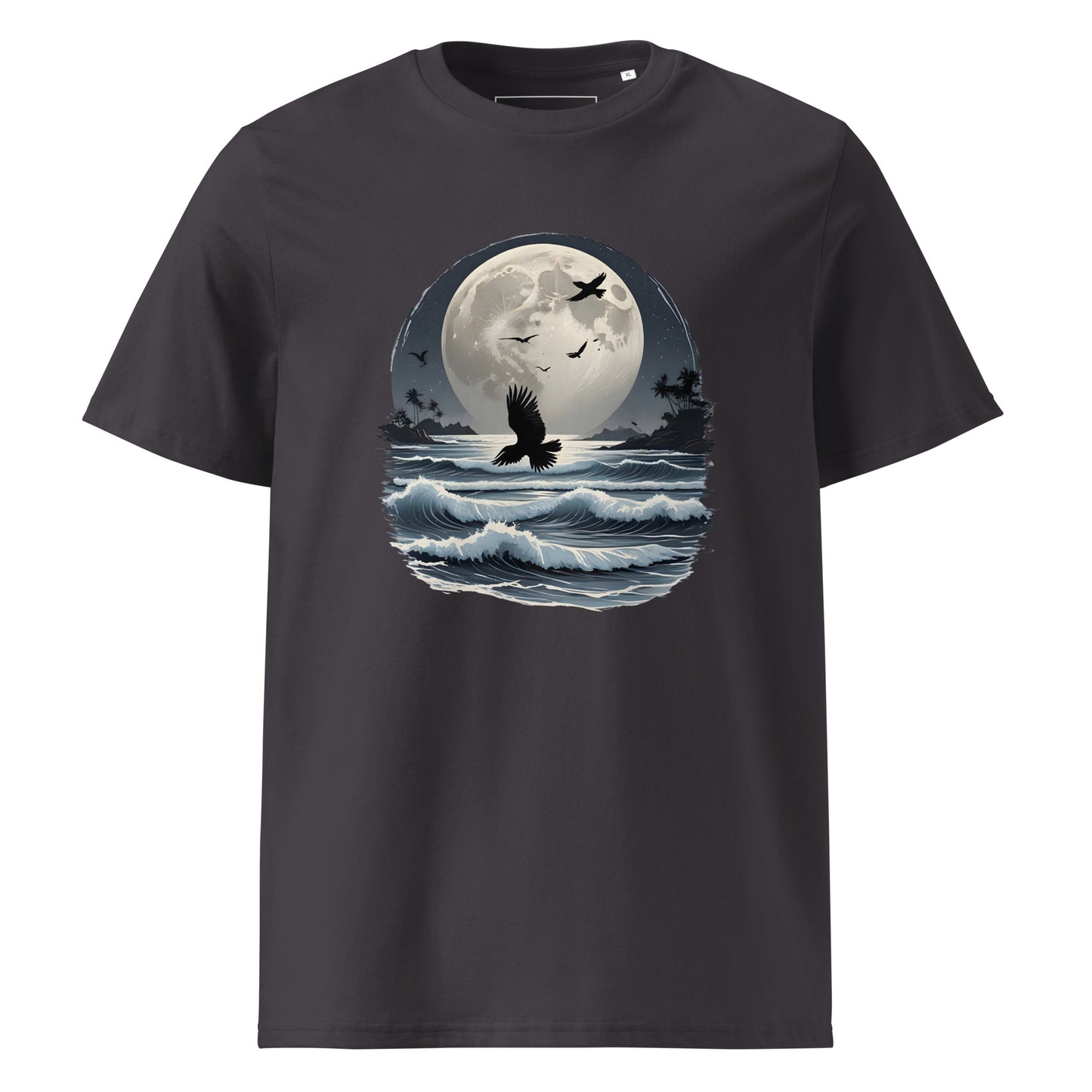 Unisex | Moonlight, Crow, Beach - Organic Cotton T-Shirt