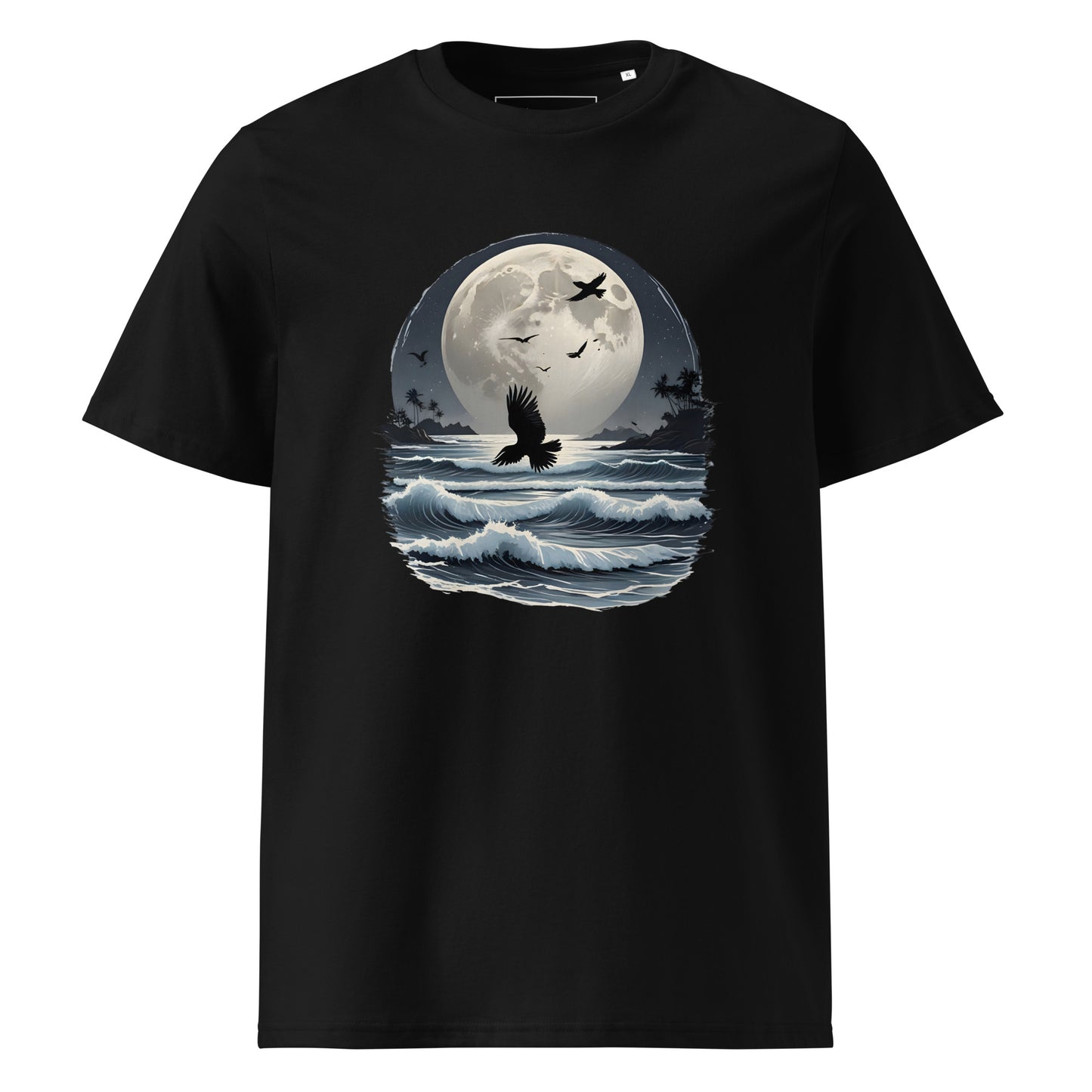 Unisex | Moonlight, Crow, Beach - Organic Cotton T-Shirt
