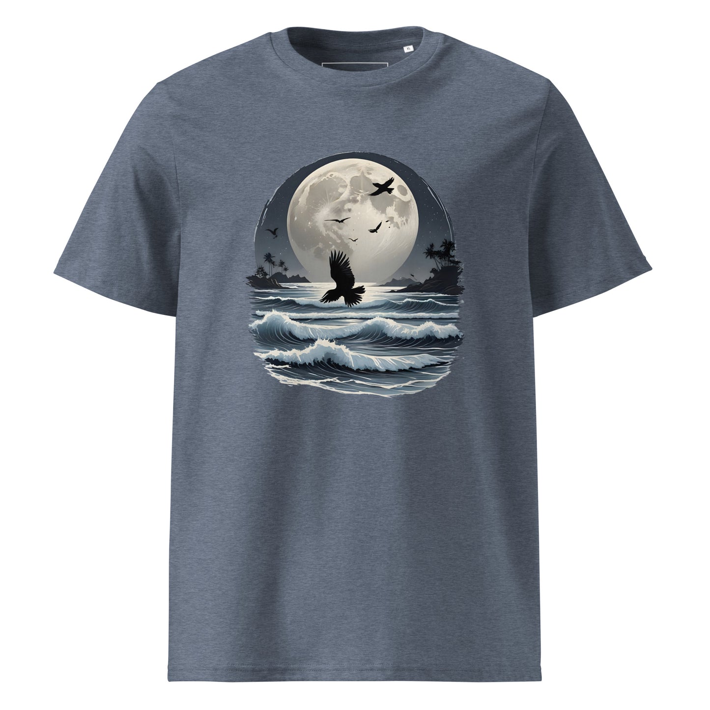 Unisex | Moonlight, Crow, Beach - Organic Cotton T-Shirt