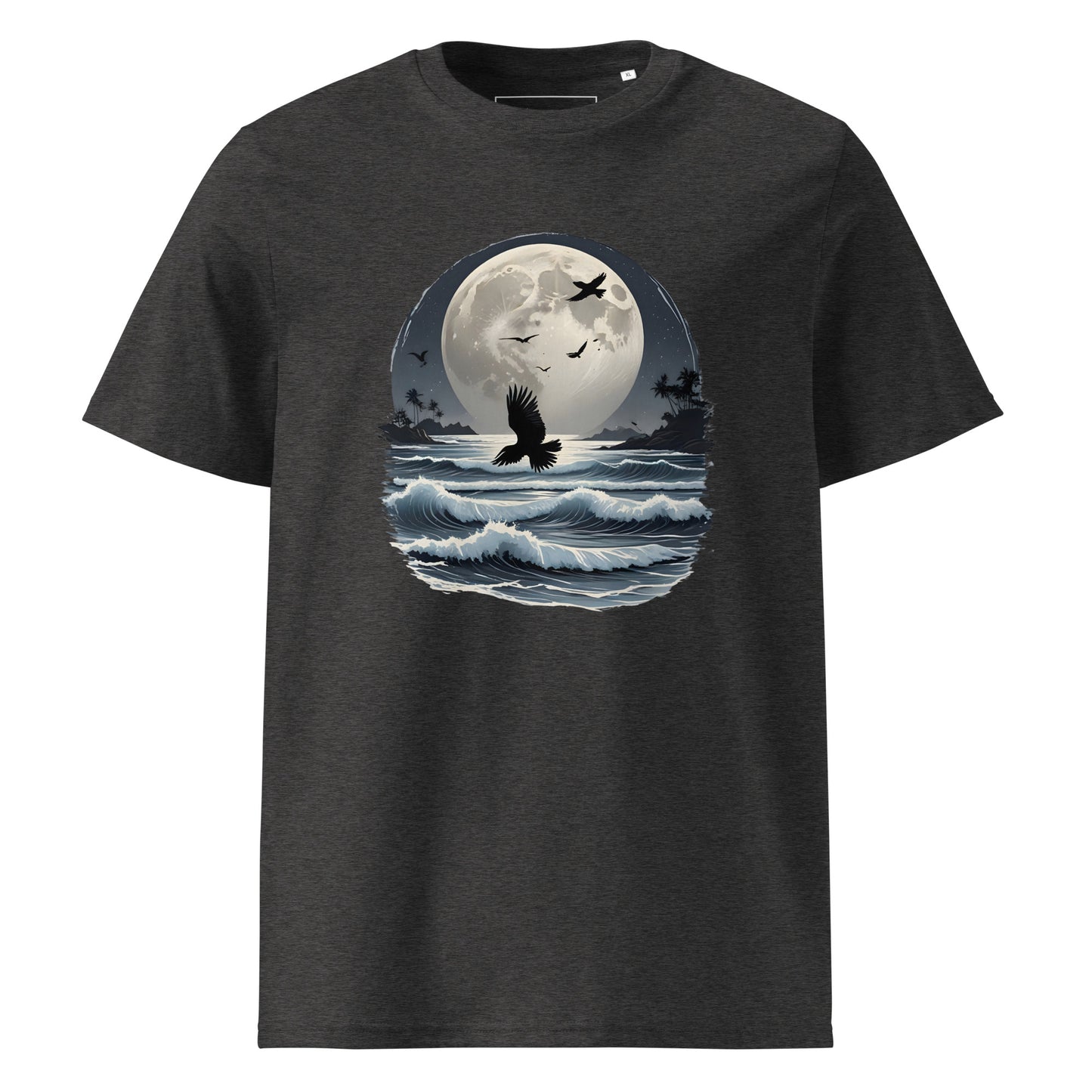 Unisex | Moonlight, Crow, Beach - Organic Cotton T-Shirt