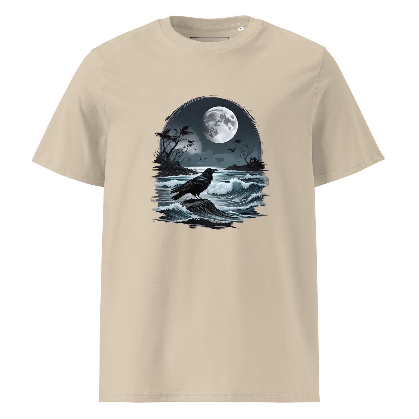 Unisex | Moon, Crow, Beach - Soft Organic Cotton T-Shirt