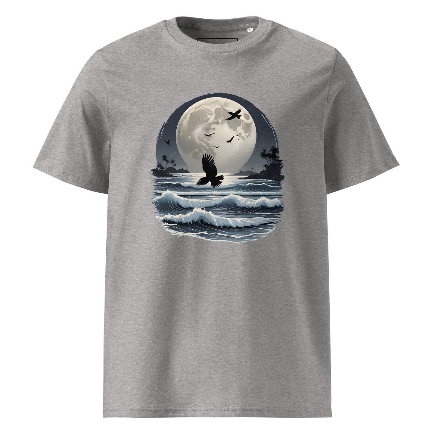 Unisex | Moonlight, Crow, Beach - Organic Cotton T-Shirt