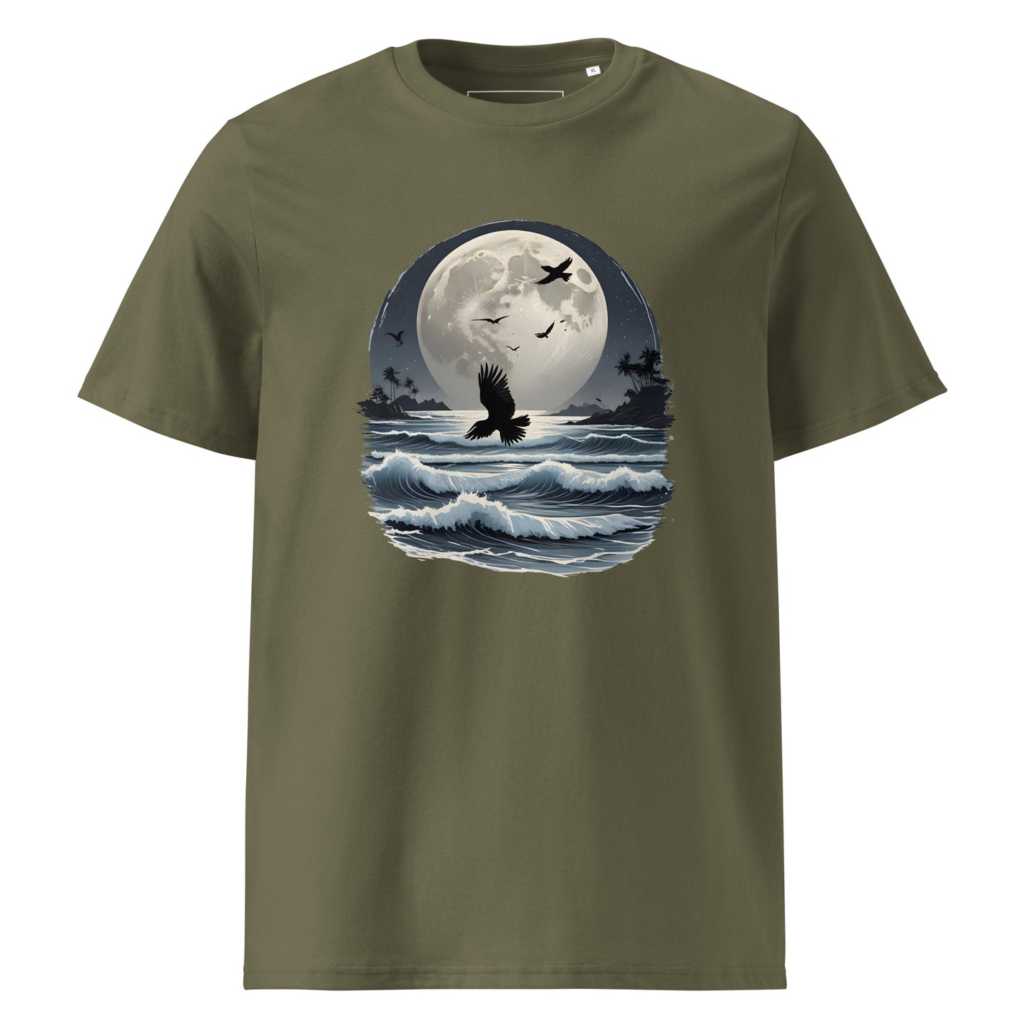 Unisex | Moonlight, Crow, Beach - Organic Cotton T-Shirt