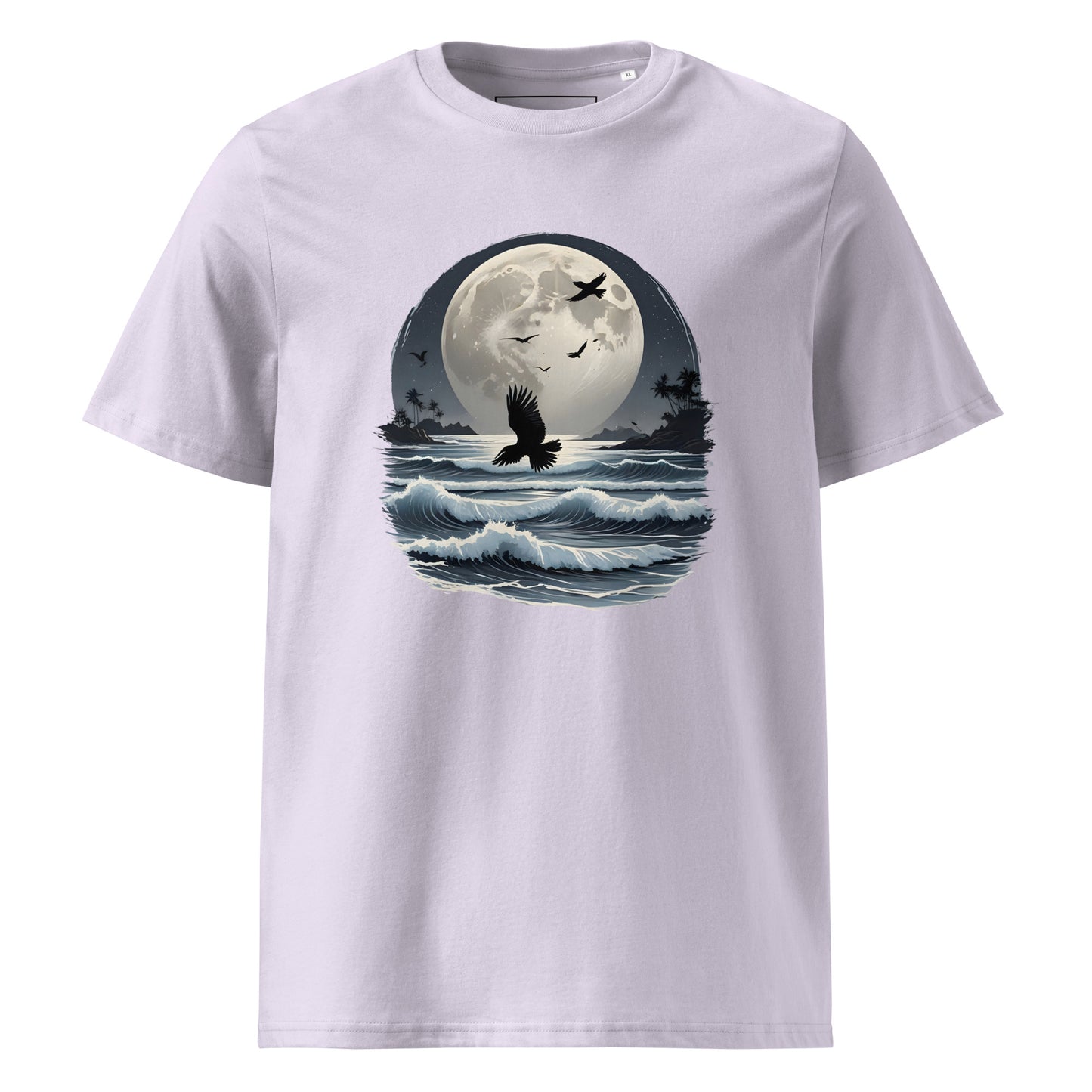 Unisex | Moonlight, Crow, Beach - Organic Cotton T-Shirt