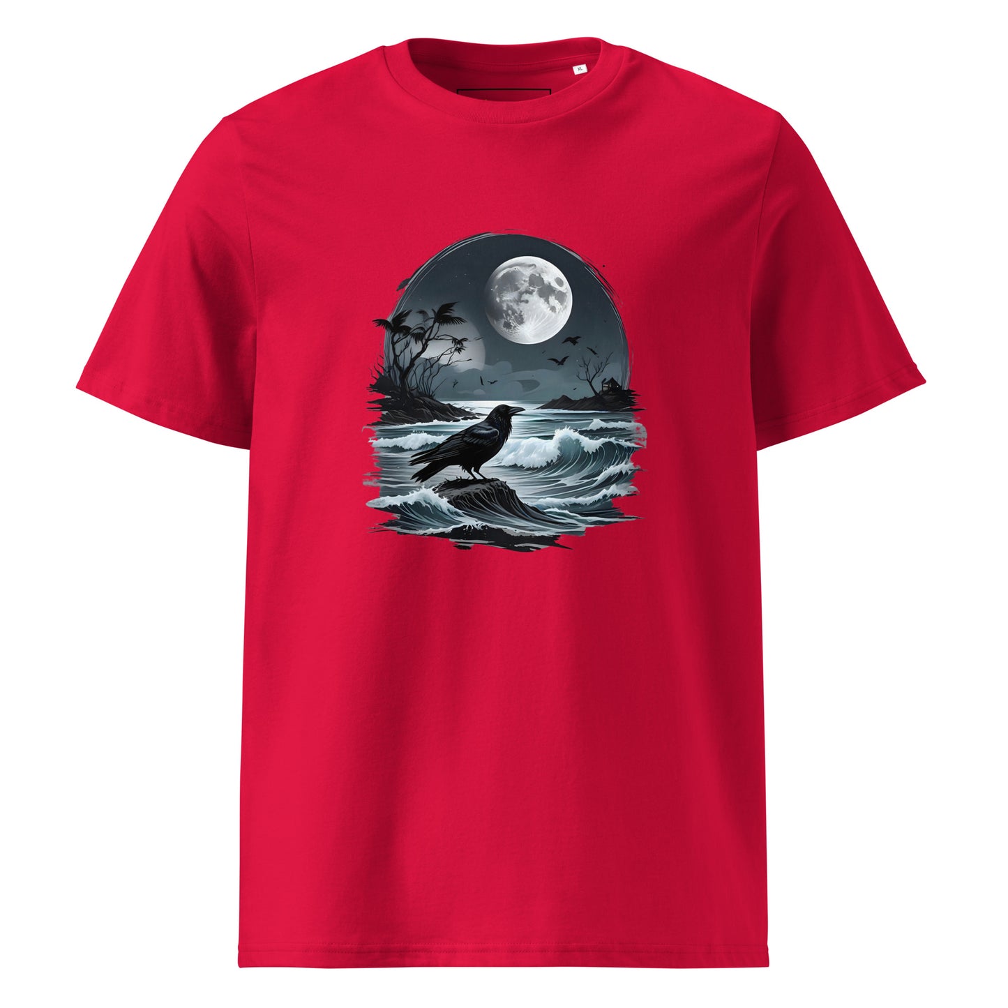 Unisex | Moon, Crow, Beach - Soft Organic Cotton T-Shirt