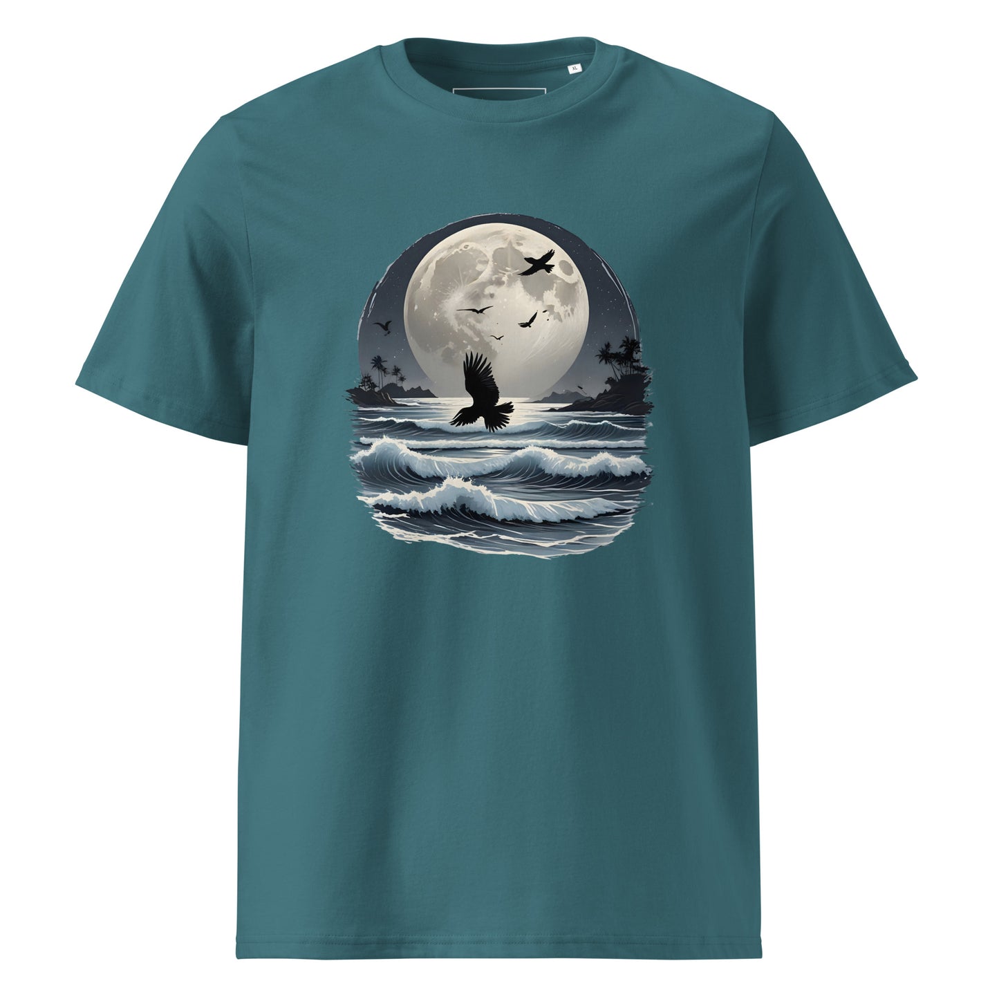 Unisex | Moonlight, Crow, Beach - Organic Cotton T-Shirt